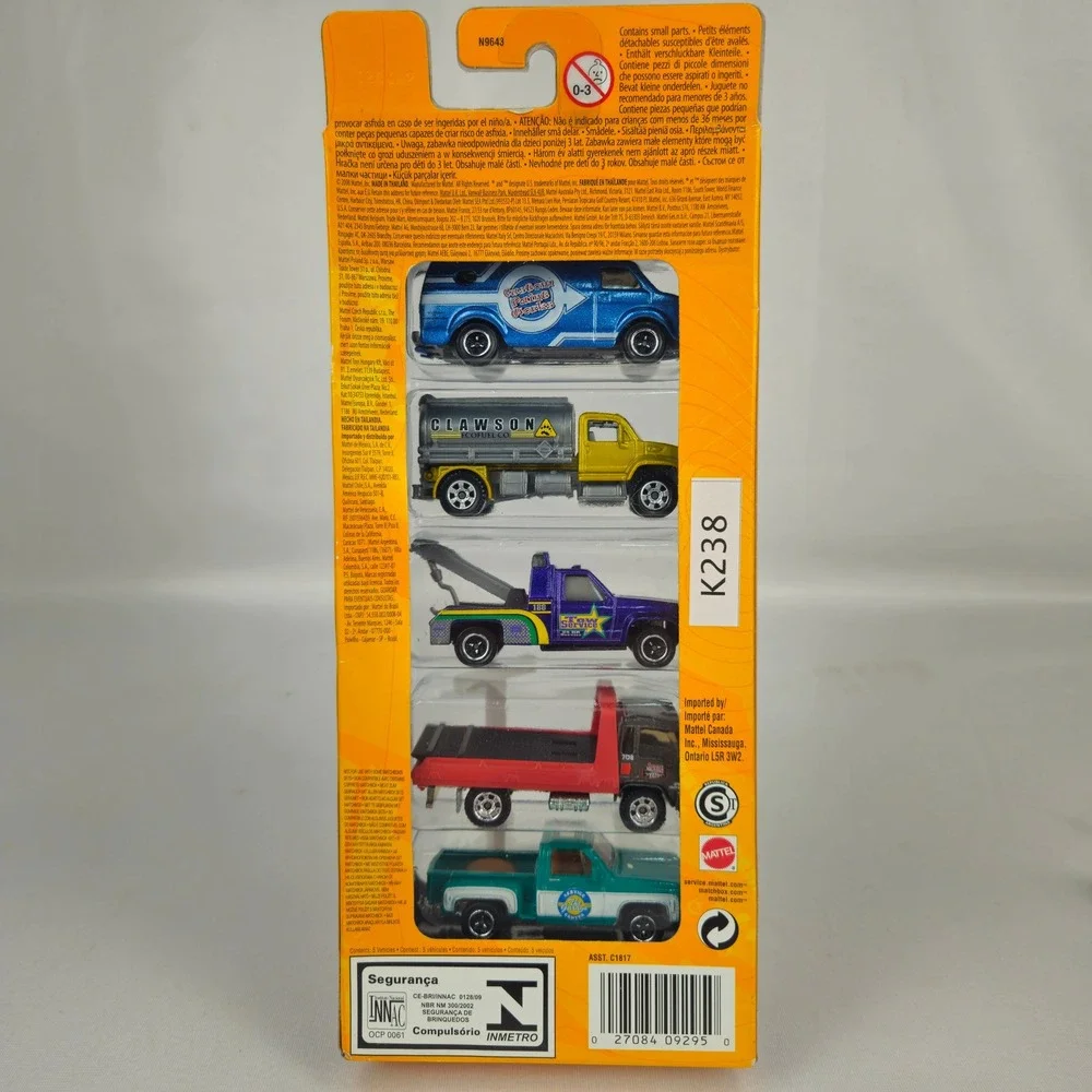 Matchbox MBX‎ Metal 5 Pack Service Utility Vehicles N9643 NIB (K238)